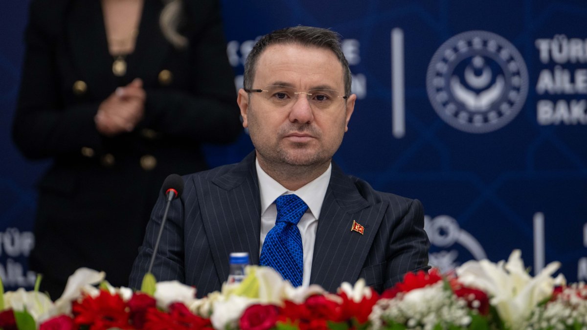 Justice Minister Akın Gürlek delivers remarks during the 19th Meeting of the Coordination Board for Combating Violence Against Women, Ankara, Türkiye, June 9, 2026. (AA Photo)