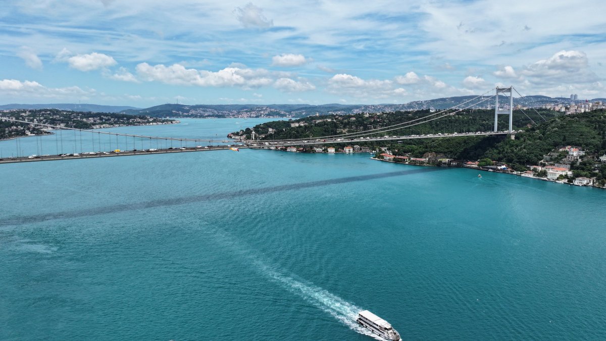 An aerial view of the Bosporus, Istanbul, Türkiye, June 9, 2026. (AA Phoyo)