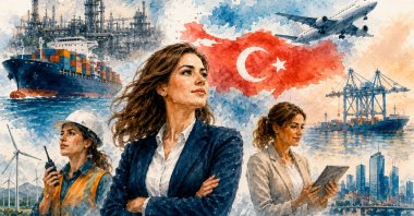 "In recent years, the role of women in exports has not only become more visible but has also evolved into a strategic force." (Illustration by Daily Sabah designer Nizam Arslan)