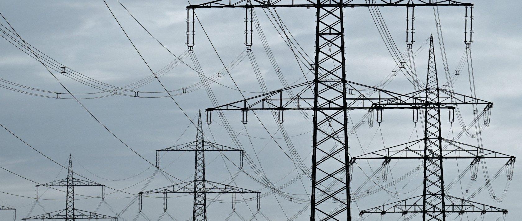 High-voltage power lines and electricity pylons are pictured close to the motorway A24 near Luettow-Valluhn, Germany Jan. 31, 2025. (Reuters Photo)