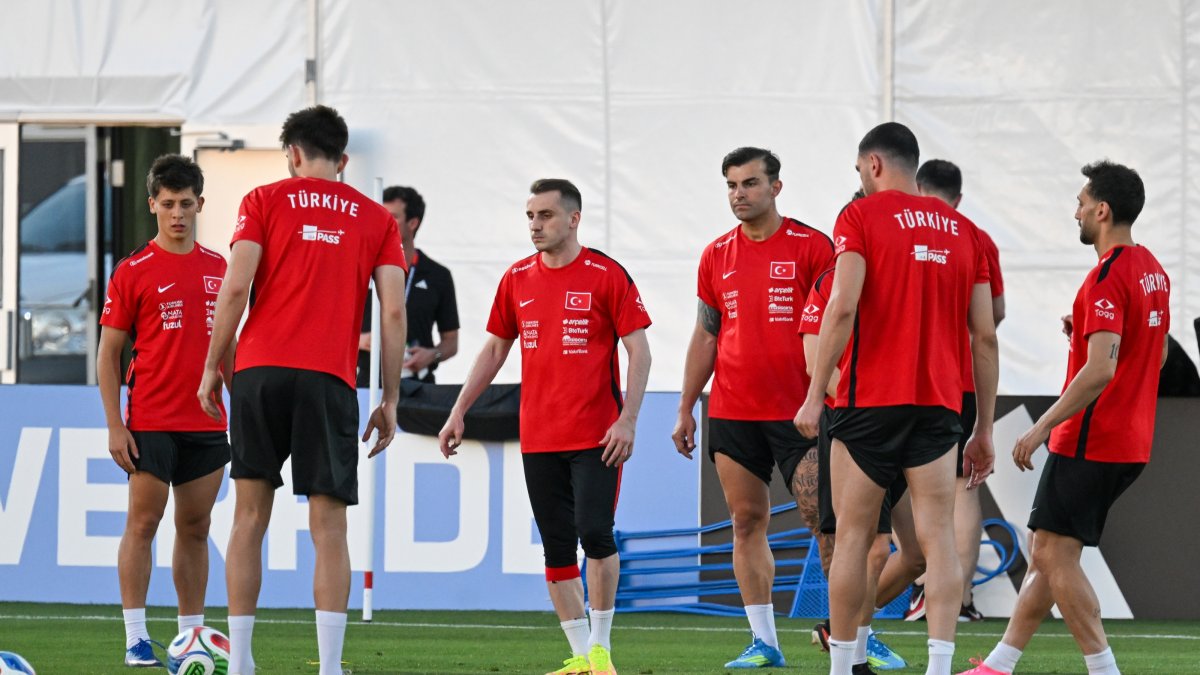 Türkiye national football team trains for their 2026 FIFA World Cup Group D opening match against Australia at the Arizona Athletic Grounds, Arizona, U.S., June 9, 2026. (AA Photo)