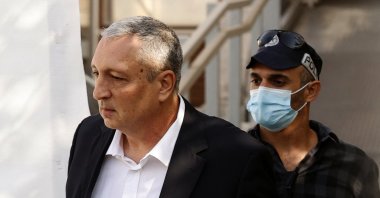 Nir Hefetz, former spokesman of Israeli Prime Minister Benjamin Netanyahu, is pictured outside a Jerusalem courthouse, Nov. 16, 2021. (AFP Photo)