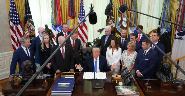 U.S. President Donald Trump speaks during a signing ceremony for the "Secure America Act" in the Oval Office of the White House in Washington, D.C., June 10, 2026. (AFP Photo)