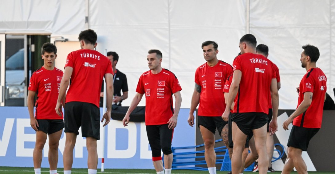 Türkiye national football team trains for their 2026 FIFA World Cup Group D opening match against Australia at the Arizona Athletic Grounds, Arizona, U.S., June 9, 2026. (AA Photo)