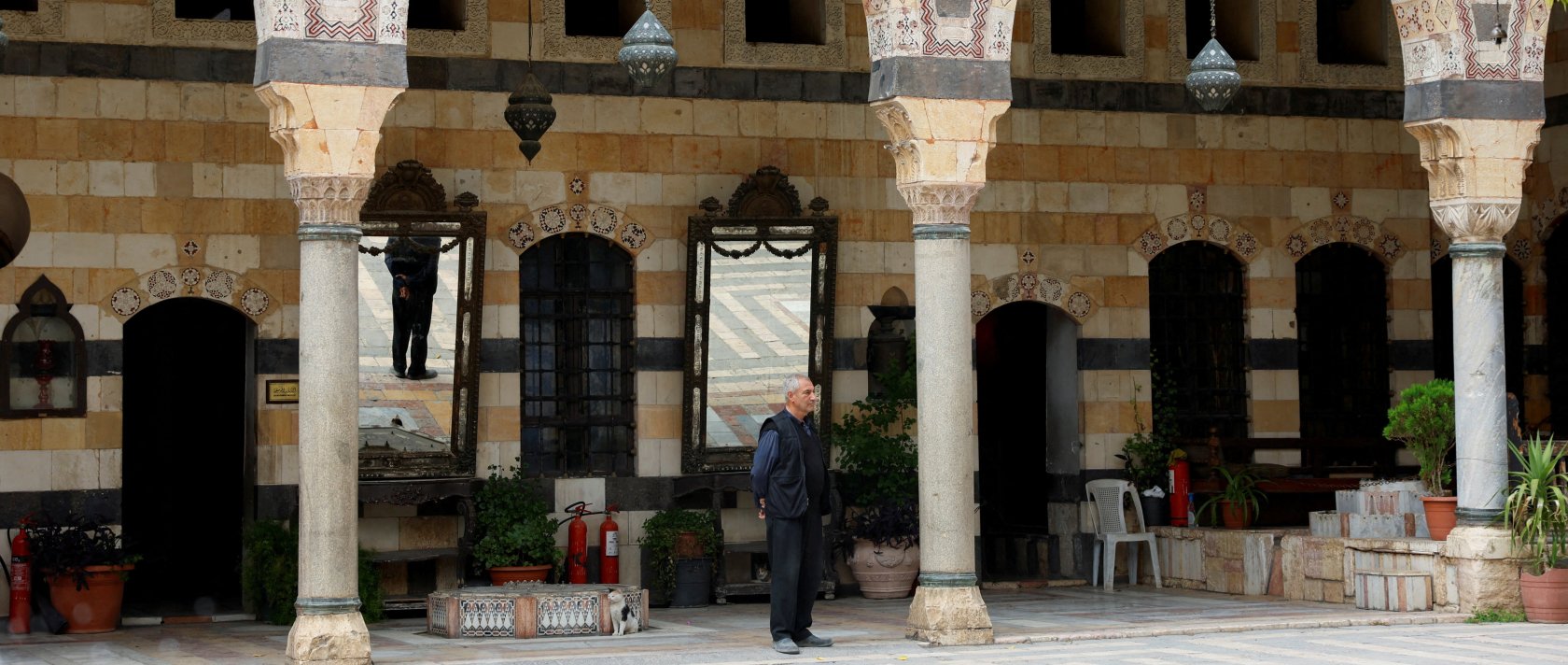 A man stands in one of the courtyards of Azm Palace on International Museum Day, Damascus, Syria, May 18, 2026. (Reuters Photo)