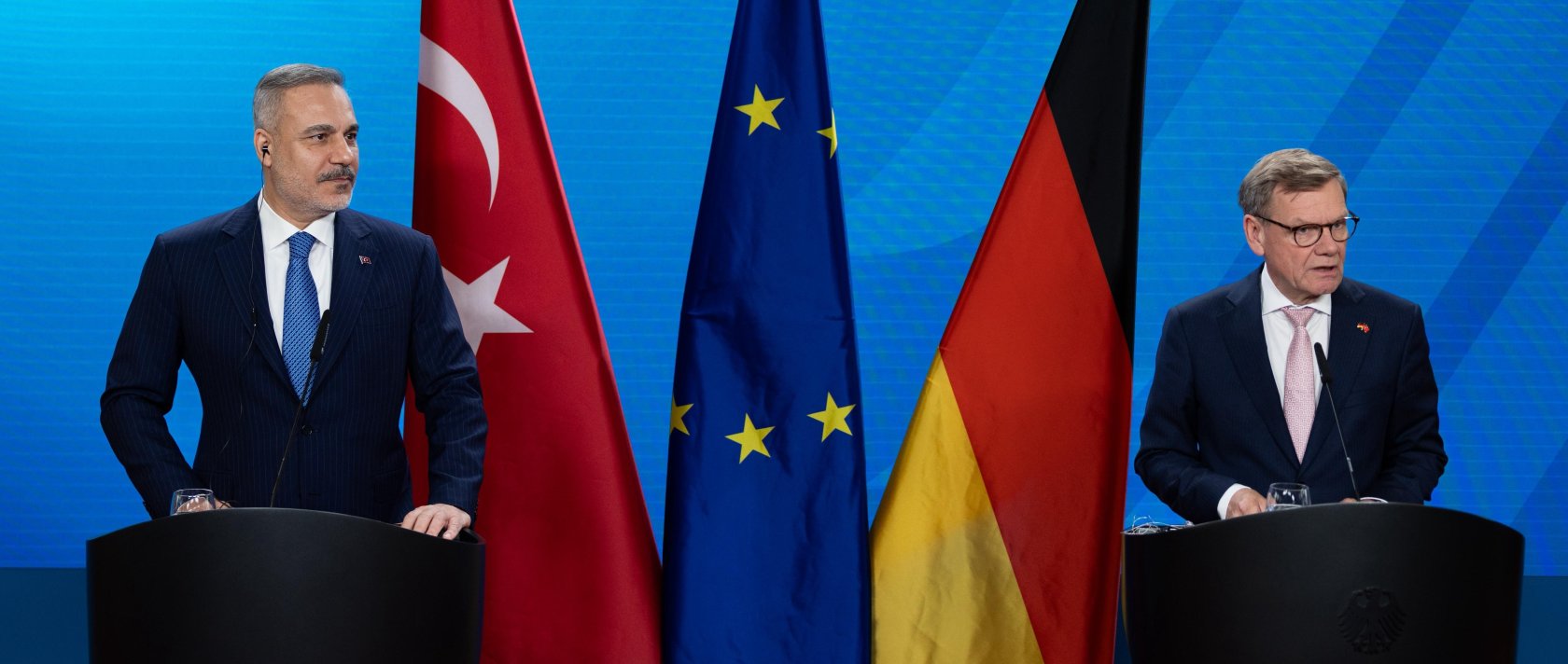 
FM Fidan and German counterpart Wadephul attend a joint news conference in Ankara, May 18, 2026. (IHA File Photo)