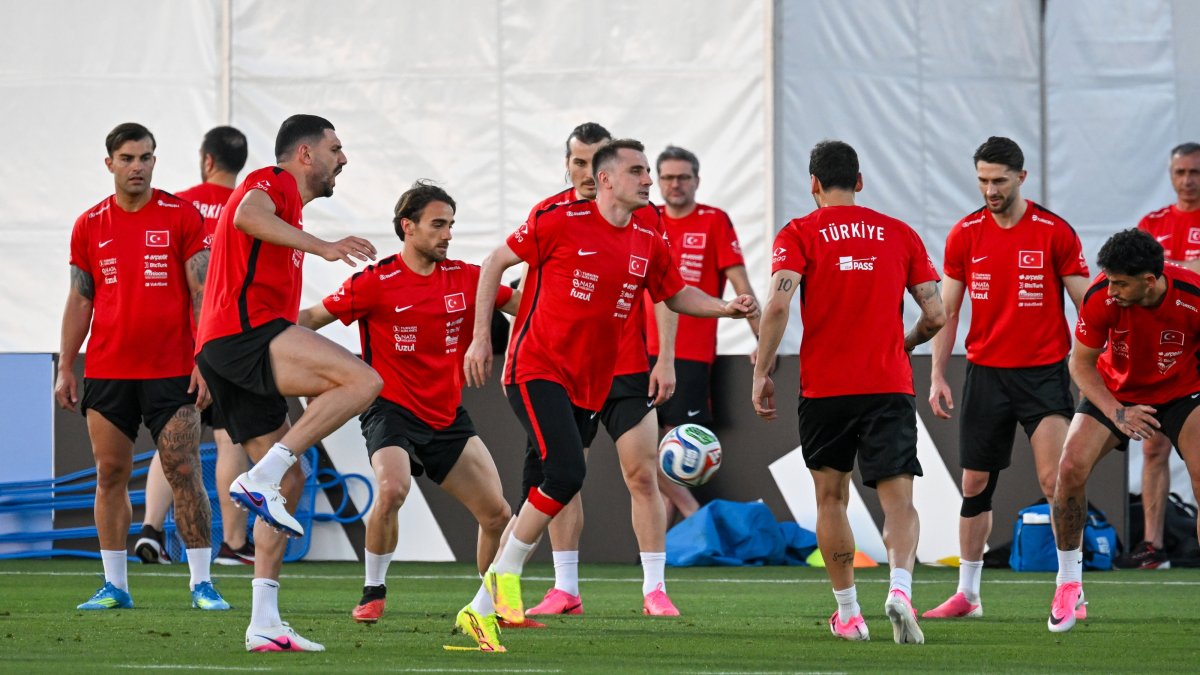 Türkiye national football team trains for its 2026 FIFA World Cup Group D opening match against Australia at the Arizona Athletic Grounds, Arizona, U.S., June 9, 2026. (AA Photo)