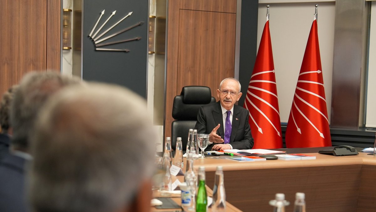 Kemal Kılıçdaroğlu, chairperson of Türkiye’s main opposition Republican People’s Party (CHP), chairs a meeting of the party’s Central Executive Board (MYK) at CHP headquarters, Ankara, Türkiye, June 10, 2026. (AA Photo)