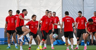 Türkiye national football team trains for its 2026 FIFA World Cup Group D opening match against Australia at the Arizona Athletic Grounds, Arizona, U.S., June 9, 2026. (AA Photo)