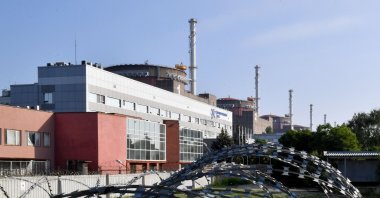 This file photo taken shows the Russian-controlled Zaporizhzhia nuclear power plant in southern Ukraine, June 15, 2023. (AFP Photo)