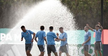 Czech Republic's players take part in a training session at the Sports Arena on the eve of the 2026 World Cup football match between South Korea and the Czech Republic, Zapopan, Mexico, June 10, 2026. (AFP Photo)