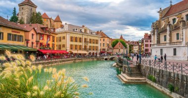 Urban scenery with colorful buildings in the old town of Annecy, France, Aug. 29, 2023. (Shutterstock Photo)