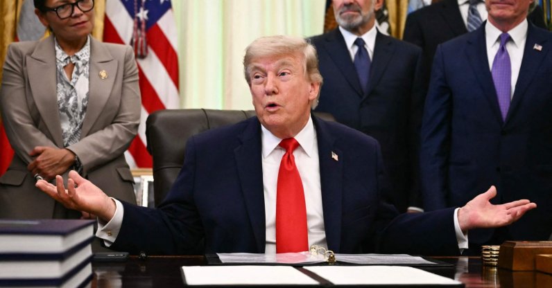 U.S. President Donald Trump speaks before signing a proclamation in the Oval Office of the White House, Washington, D.C., June 11, 2026. (AFP Photo)