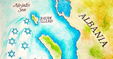 "Prime Minister Edi Rama’s government recently passed legislative amendments to pave the way for a massive luxury tourism project on Sazan Island, to be managed by Affinity Partners, an investment firm owned by Jared Kushner, the son-in-law of U.S. President Donald Trump." (Illustration by Erhan Yalvaç)