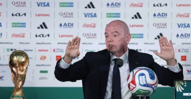 FIFA President Gianni Infantino attends a press conference on the eve of the FIFA World Cup 2026 opening match, Mexico City, Mexico, June 10, 2026. (EPA Photo)