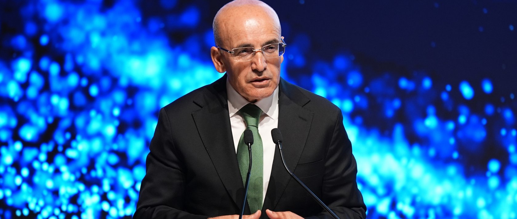 Treasury and Finance Minister Mehmet Şimşek speaks at the General Assembly of the Banks Association of Türkiye (TBB), Istanbul, Türkiye, June 12, 2026. (AA Photo)