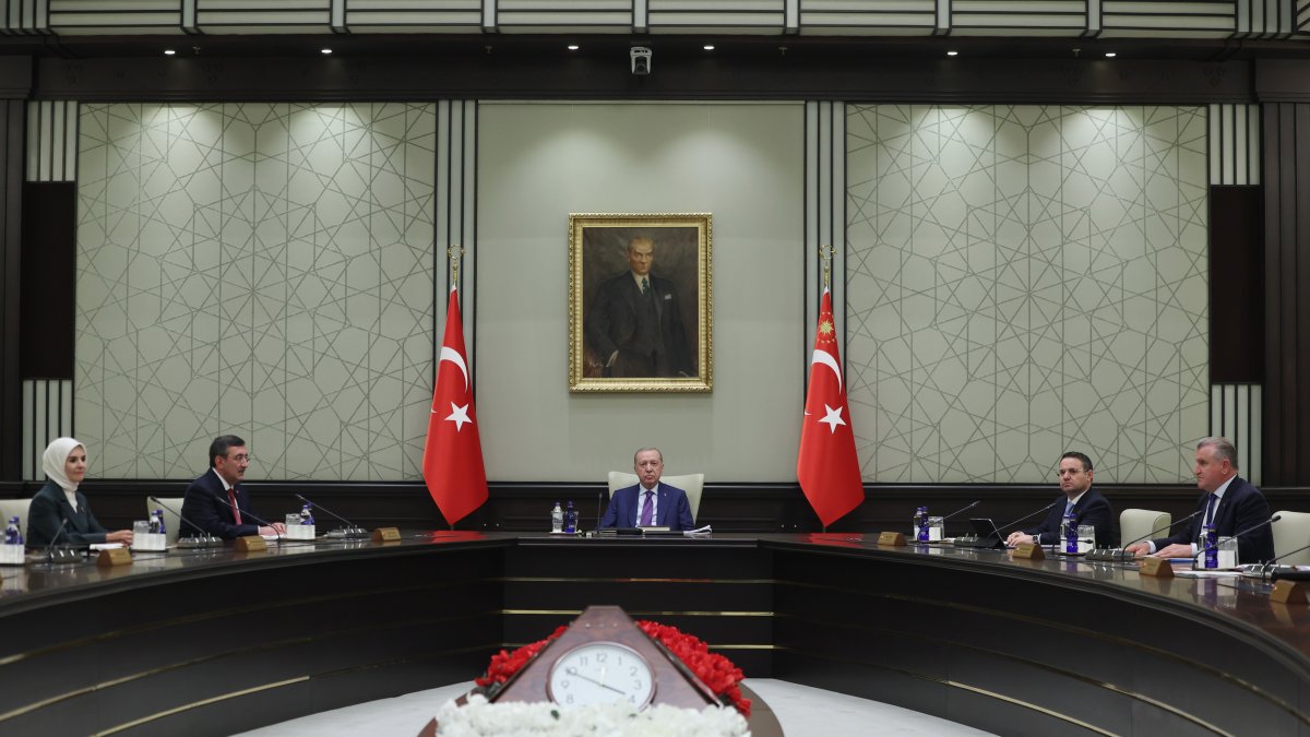 President Recep Tayyip Erdoğan chairs the Cabinet meeting, Ankara, Türkiye, June 1, 2026. (DHA Photo)