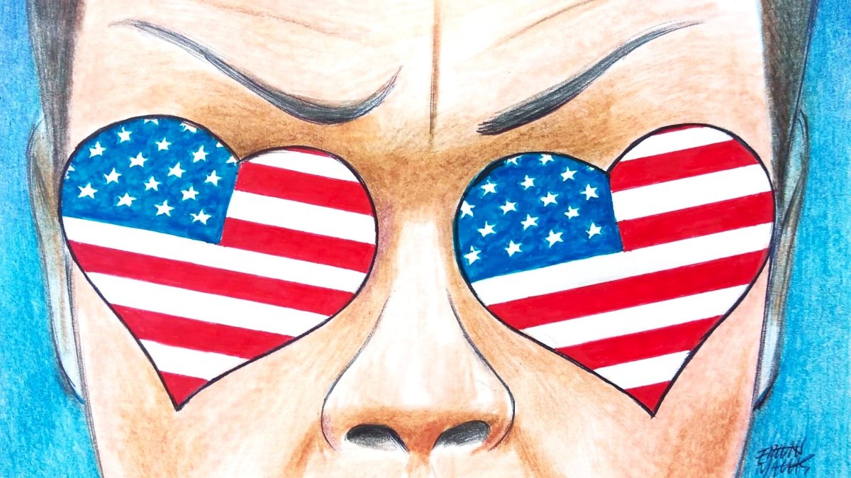 "Only 22% of adults under 30 say the American Dream still holds, compared to 46% of those over 60." (Illustration by Erhan Yalvaç)