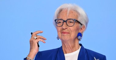 European Central Bank (ECB) President Christine Lagarde addresses a press conference on the eurozone's monetary policy, at the central bank's headquarters, Frankfurt am Main, western Germany, June 11, 2026. (AFP Photo)