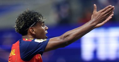 Spain's Lamine Yamal reacts during the FIFA World Cup 2026 Group H game against Cape Verde, Atlanta, Georgia, U.S., June 15, 2026. (Reuters Photo)