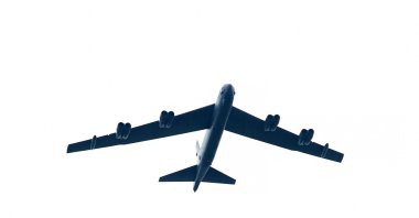 A Boeing B-52 Stratofortress flies over the course during the first round of THE CJ CUP Byron Nelson 2026 at TPC Craig Ranch, in McKinney, Texas, May 21, 2026. (AFP File Photo)
