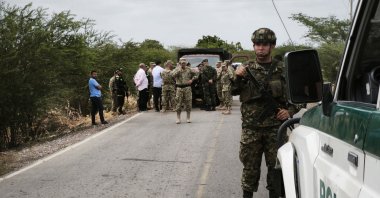 Members of the Armed Forces conduct a security check on a highway in Riohacha, La Guajira, Colombia, May 27, 2026. (EPA File Photo)