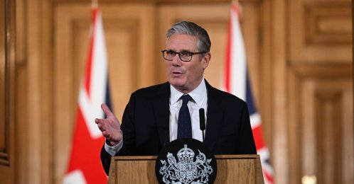 British Prime Minister Keir Starmer speaks during a press conference announcing a ban on young teenagers using social media at Downing Street in London, U.K., June 15, 2026. (EPA Photo)