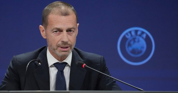 UEFA President Aleksander Ceferin speaks during a press conference after the 49th ordinary UEFA congress, Belgrade, Serbia, April 3, 2025. (AP Photo)
