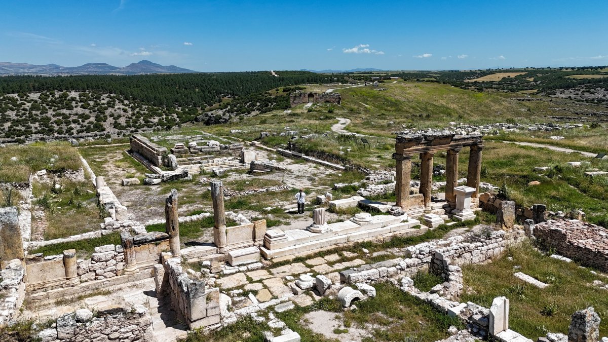 A general view of the ancient city of Blaundos, Uşak, western Türkiye, June 4, 2026. (AA Photo)