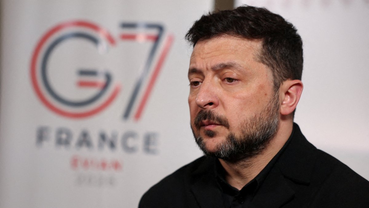 Ukraine's President Volodymyr Zelenskyy attends an interview, Evian-les-Bains, France, June 16, 2026. (Reuters Photo)