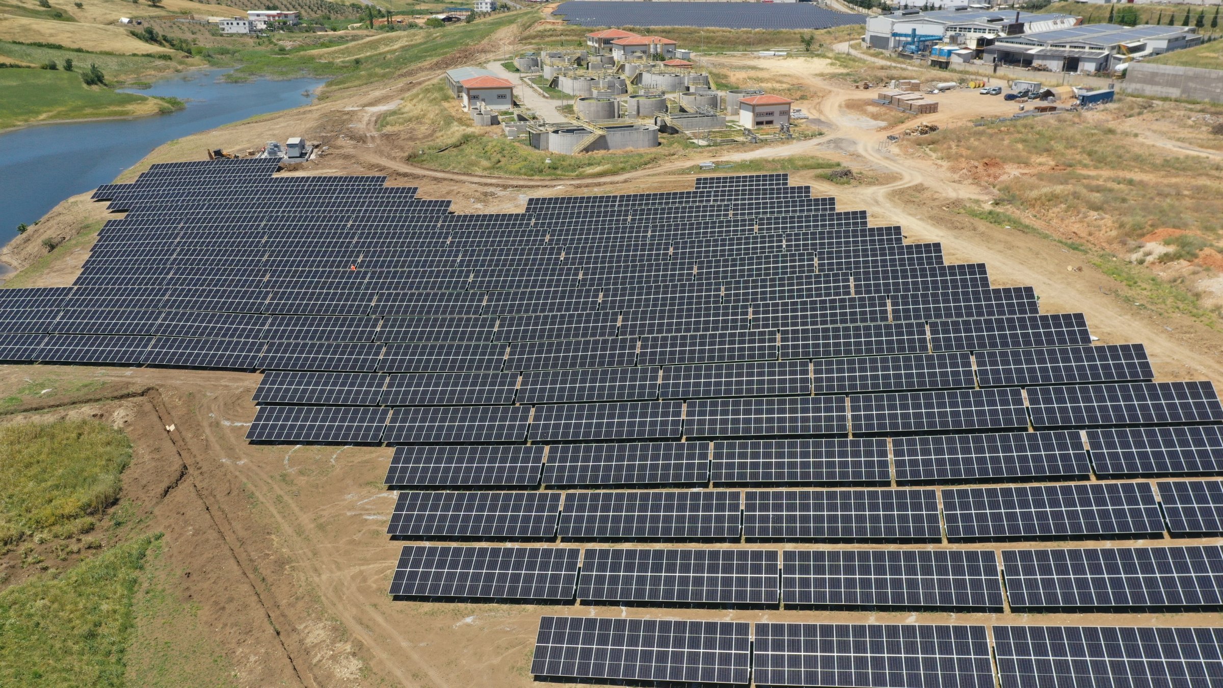 Solar panels are seen in Kahramanmaraş province, southern Türkiye, June 8, 2026. (AA Photo)