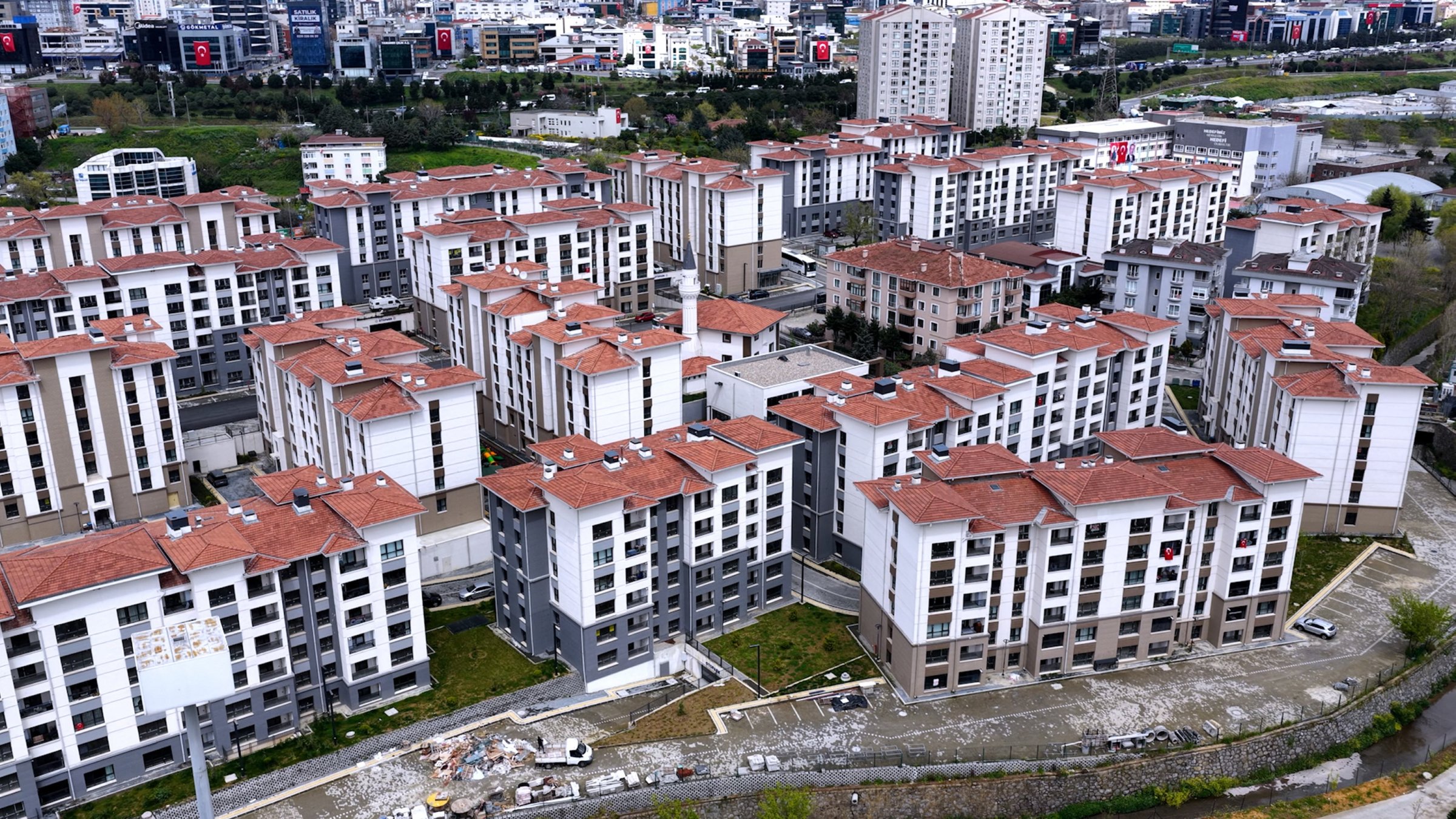 Residential buildings are seen in Ataşehir district, Istanbul, Türkiye, April 30, 2026. (AA Photo)