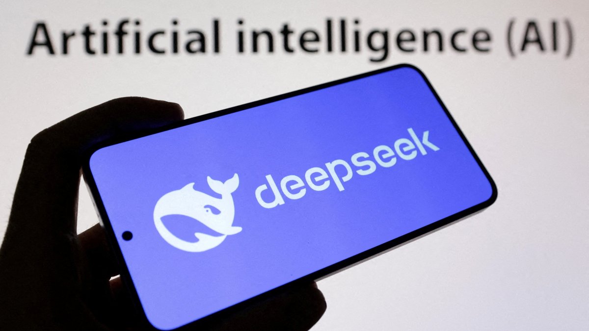 The Deepseek logo and the words "Artificial Intelligence AI" are visible in this illustration taken on Jan. 29, 2025. (Reuters Photo)