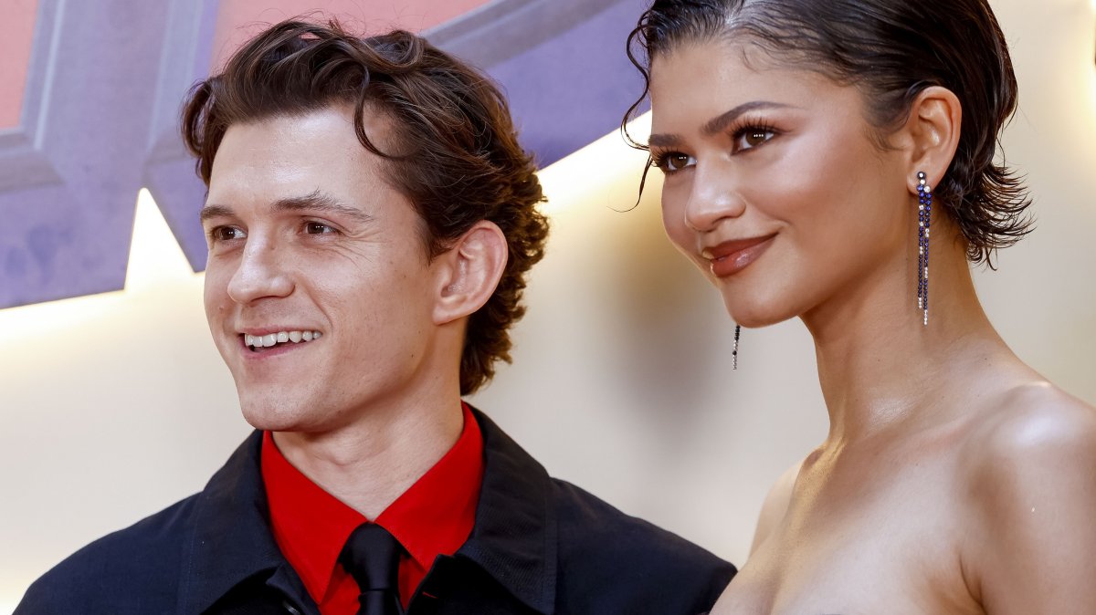 Actors Tom Holland (L) and Zendaya (R) during the presentation of 'Spider-Man: Brand new day' held in Madrid, Spain, June 15, 2026. (EPA Photo)