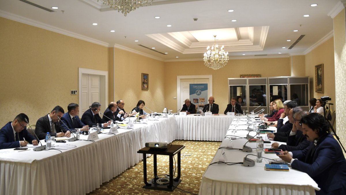 Delegates attend the fourth meeting of the Common Turkic Alphabet Commission, Astana, Kazakhstan, June 15, 2026. (AA Photo)