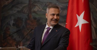 Foreign Minister Hakan Fidan attends a news conference with Russia's Sergey Lavrov, Moscow, Russia, June 16, 2026. (AA Photo)