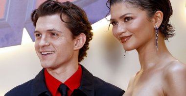 Actors Tom Holland (L) and Zendaya (R) during the presentation of 'Spider-Man: Brand new day' held in Madrid, Spain, June 15, 2026. (EPA Photo)