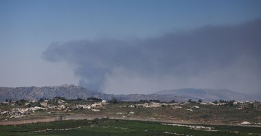 Smoke rises near Beaufort Castle, which was occupied by Israeli forces, following an Israeli airstrike, southern Lebanon, June 17, 2026. (Reuters Photo)