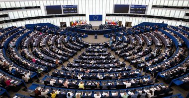 Members of the European Parliament vote on the proposal entitled "Plants obtained by certain new genomic techniques and their food and feed” at the European Parliament in Strasbourg, eastern France, June 17, 2026. (AFP Photo)