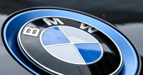 A logo of the German automotive brand BMW is pictured on a car, Frankfurt, Germany, May 5, 2026. (AFP Photo)