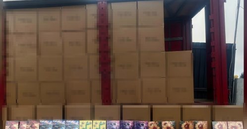 Boxes containing allegedly smuggled goods seized during a multi-province operation, Istanbul, Türkiye, June 17, 2026. (IHA Photo)