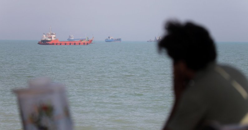 Vessels are seen in the Strait of Hormuz near the beach of Bandar Abbas, Iran, June 11, 2026. (Reuters Photo)