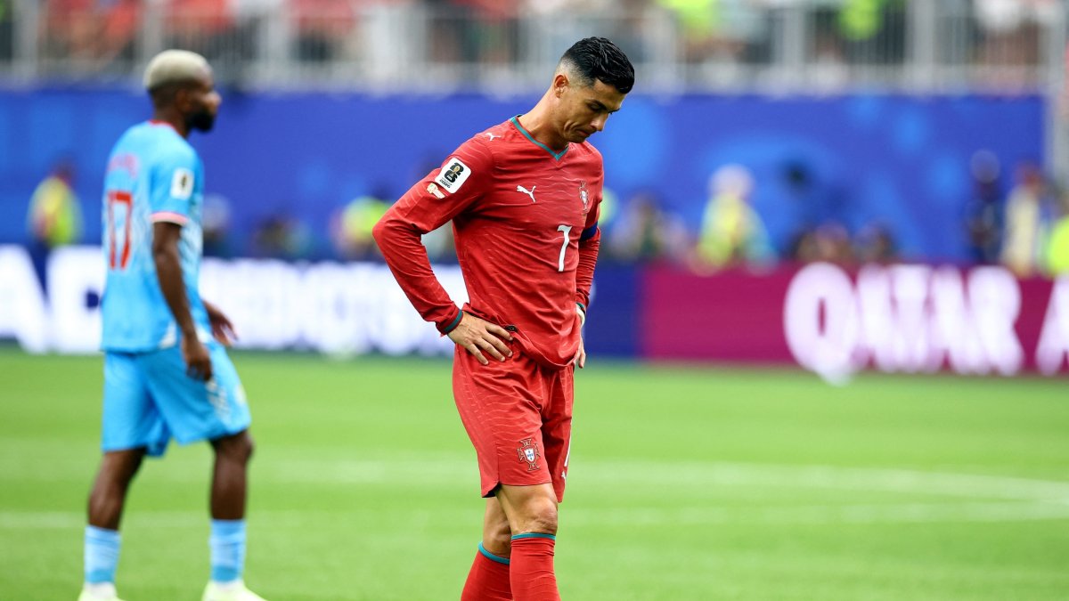 Portugal's Cristiano Ronaldo looks dejected after the 2026 FIFA World Cup Group K match against DRC at Houston Stadium, Houston, U.S., June 17, 2026. (Reuters Photo)