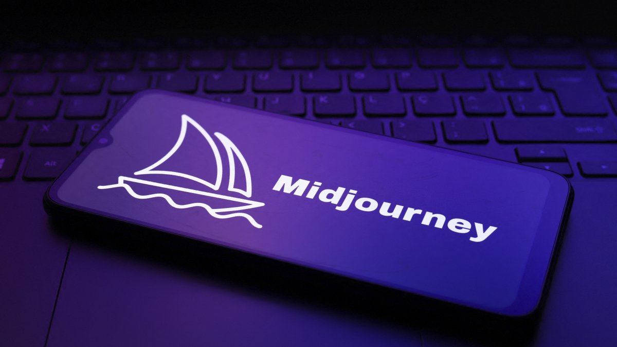 The Midjourney logo appears on the screen of a smartphone in Reno, United States, Dec. 2, 2024. (AFP File Photo)