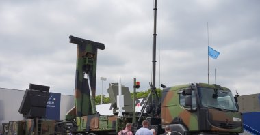 A SAMP-T air defense system is on display at an Eurosatory event, Paris, France, June 25, 2024. (Shutterstock Photo)