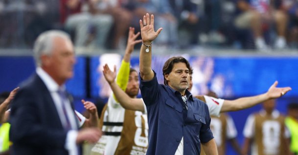 U.S. coach Mauricio Pochettino reacts during the 2026 FIFA World Cup Group D against Paraguay at Los Angeles Stadium, Inglewood, U.S., June 12, 2026. (Reuters Photo)