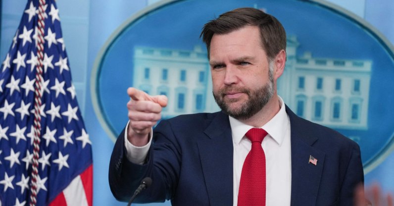 U.S. Vice President JD Vance speaks during a press briefing in the Brady Briefing Room of the White House, Washington, D.C., U.S., June 18, 2026. (AFP Photo)