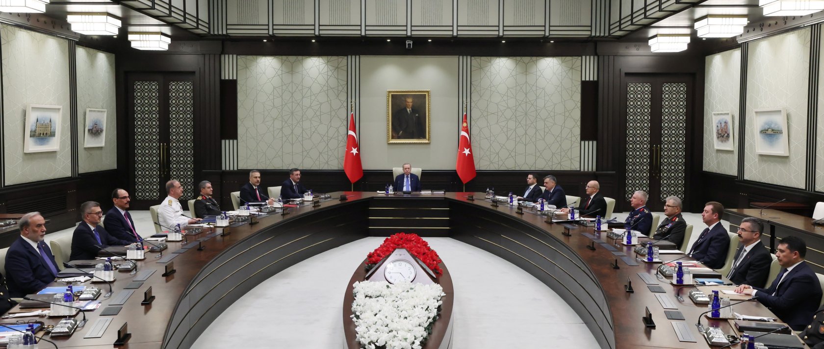 President Recep Tayyip Erdoğan chairs the MGK meeting in Ankara, June 18, 2026. (AA Photo)