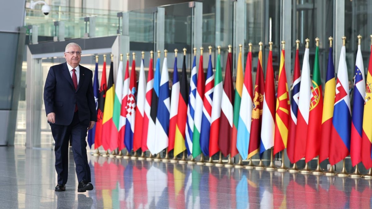Defense Minister Yaşar Güler attends a NATO defense ministers' meeting at NATO headquarters, Brussels, Belgium, June 18, 2026. (DHA Photo)