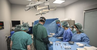 Medical staff perform a cryoablation procedure that destroys breast tumors by freezing cancer cells, Istanbul, Türkiye, June 18, 2026. (AA Photo)